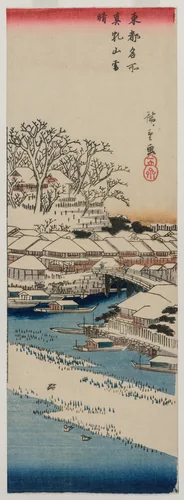 Clear Weather after Snow at Matsuchiyama, from the series Famous Places in the Eastern Capital by Utagawa Hiroshige (歌川広重), print, 1838-1844