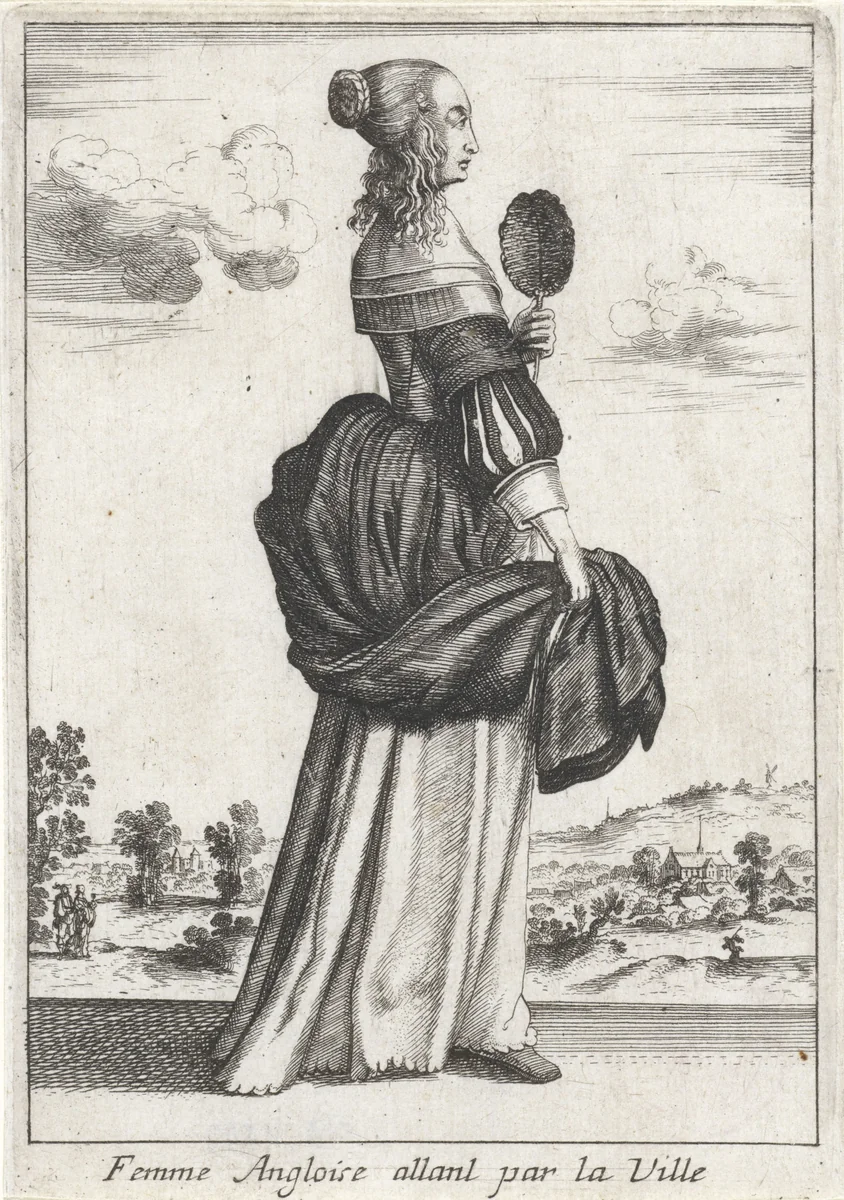 Femme Angloise allant par la Ville by anonymous, print, 1662
