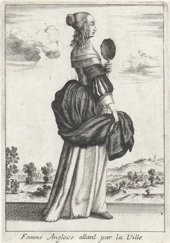 Femme Angloise allant par la Ville by anonymous, print, 1662