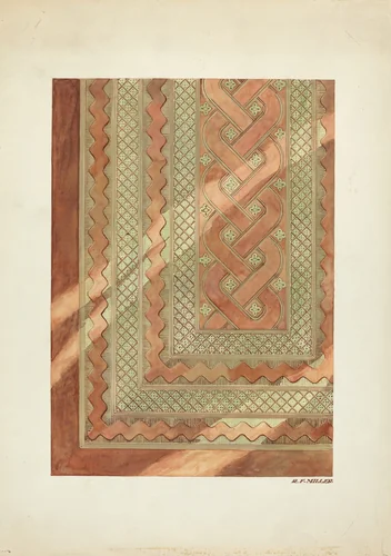 Leather Seat in Confessional (Detail) by Randolph F. Miller, index of american design, 1935-1942