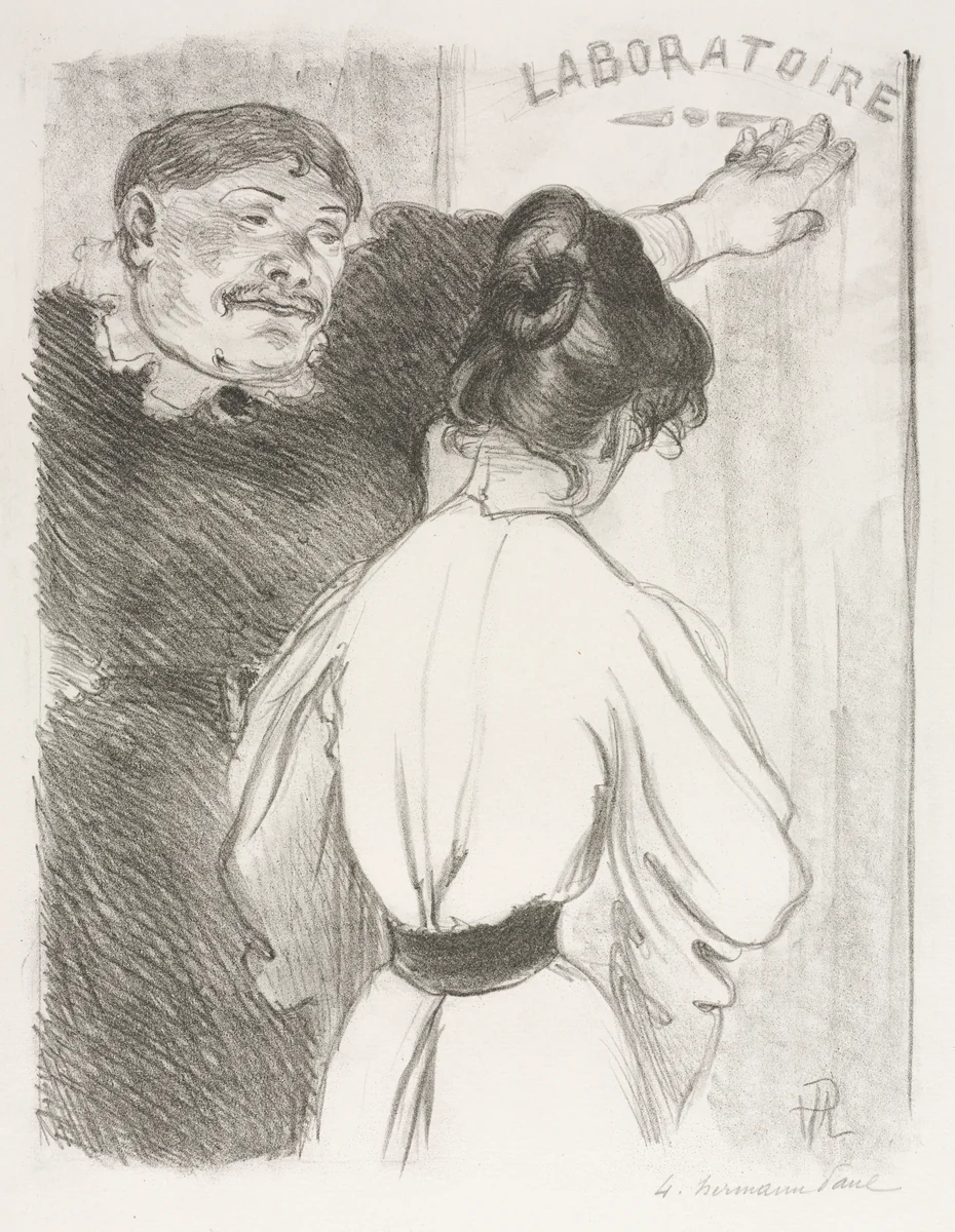 Laboratoire by Hermann Paul, print, 1895-1905