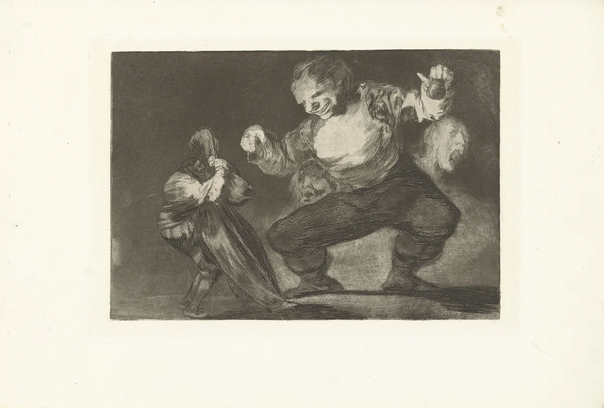 De dwaas by Francisco de Goya, print, 1815-1820