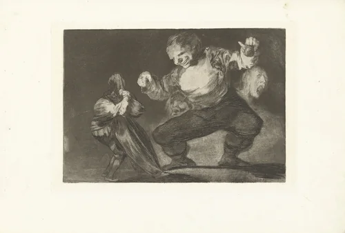 De dwaas by Francisco de Goya, print, 1815-1820
