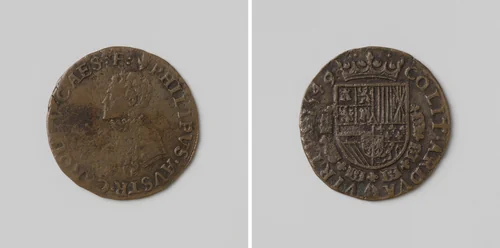 Filips, erfprins van Spanje, ingehuldigd als graaf van Holland by anonymous, metalwork, 1549