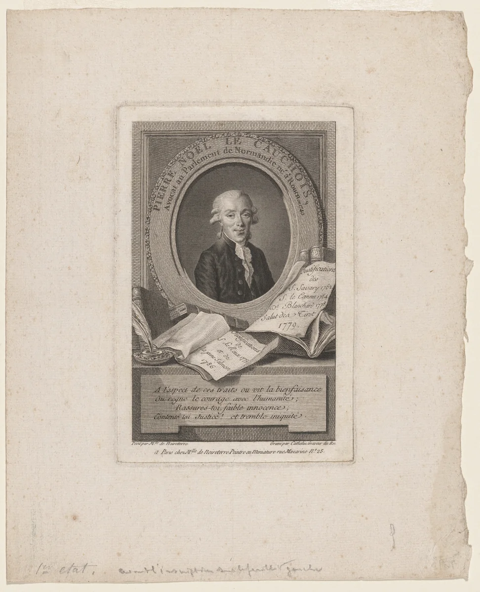 Pierre Noel le Cauchois by Louis Jacques Cathelin, print, 1786