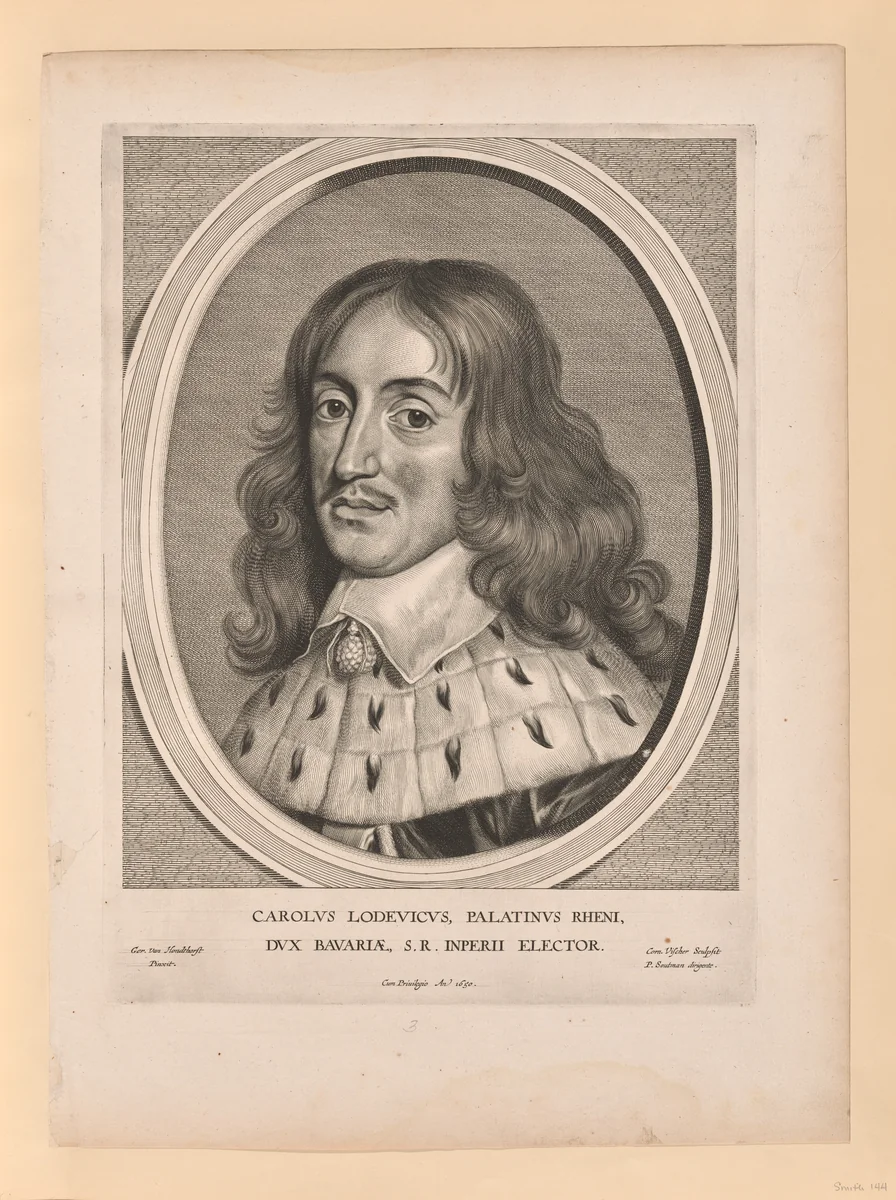 Charles Louis, Count Palatine, from Effigies Variae... by Cornelis Visscher, print, 1650