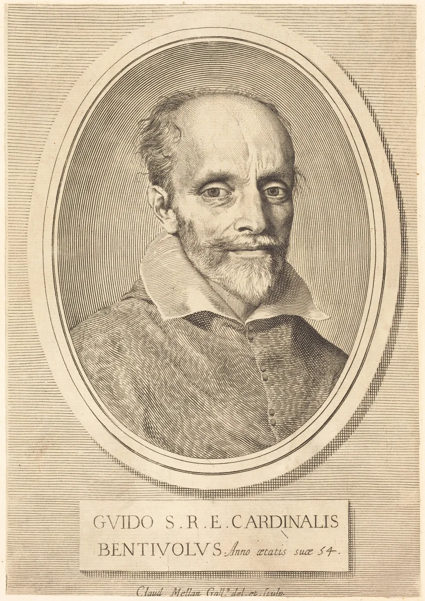 Guido Bentivoglio by Claude Mellan, print, 1598-1688