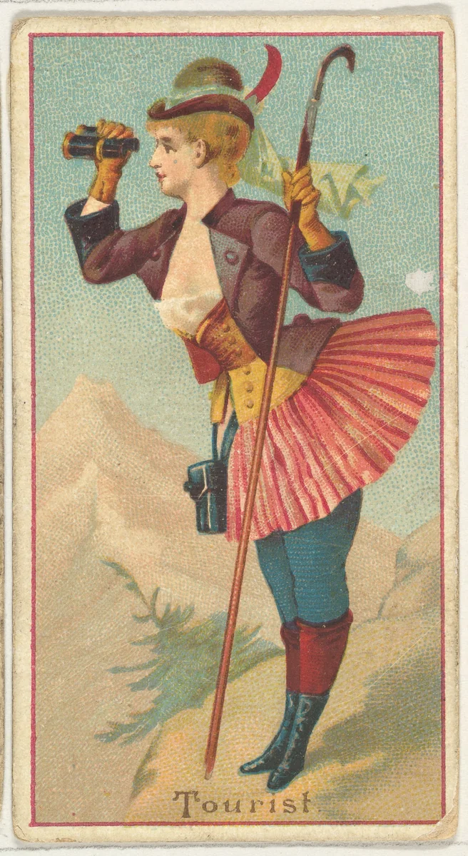 Tourist, from the Occupations of Women series (N502) for Frishmuth's Tobacco Company by Frishmuth's Tobacco Company, print, 1889