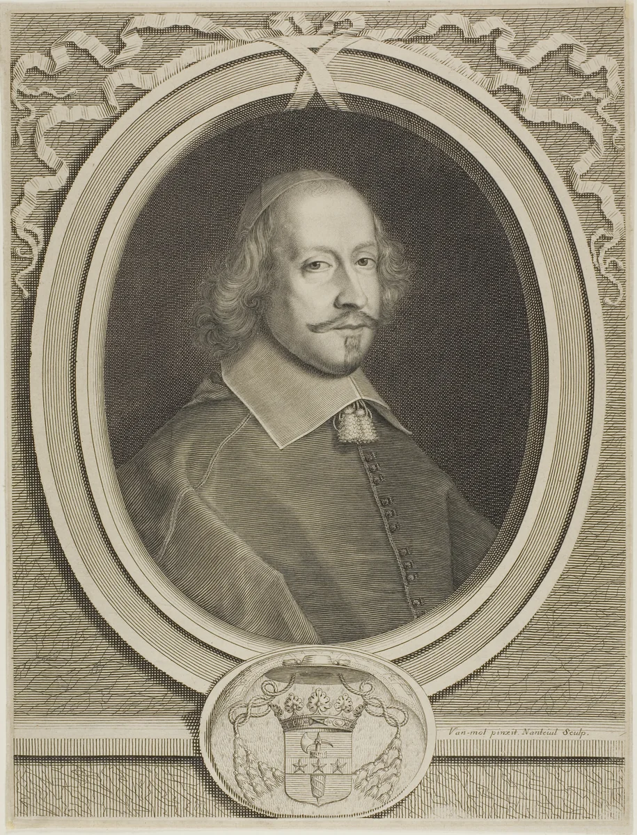 Cardinal Mazarin by Robert Nanteuil, print, 1649-1659