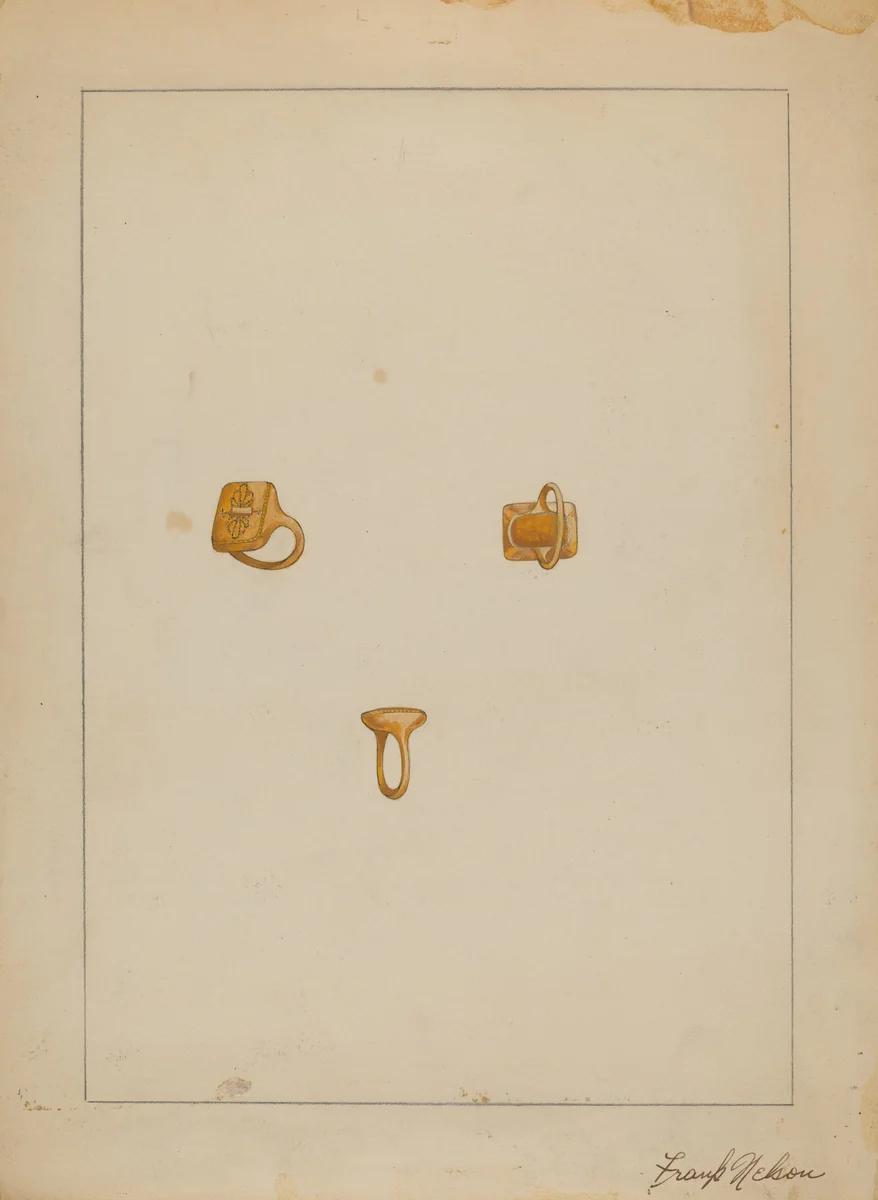 Gold Ring by Frank Nelson, index of american design, 1936