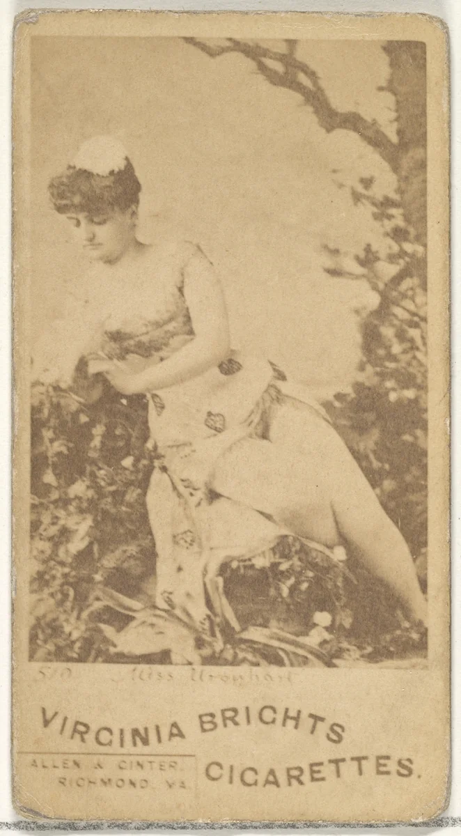 Card 510, Miss Urquhart, from the Actors and Actresses series (N45, Type 1) for Virginia Brights Cigarettes by Allen & Ginter, photograph, 1885-1891