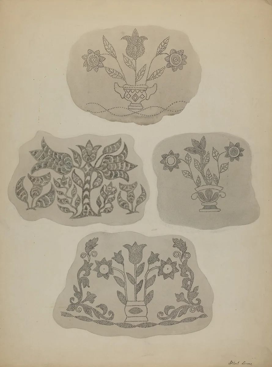 Pa. German Coffee Pot Designs by Albert Levone, index of american design, 1937