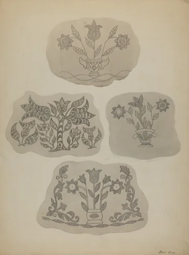 Pa. German Coffee Pot Designs by Albert Levone, index of american design, 1937