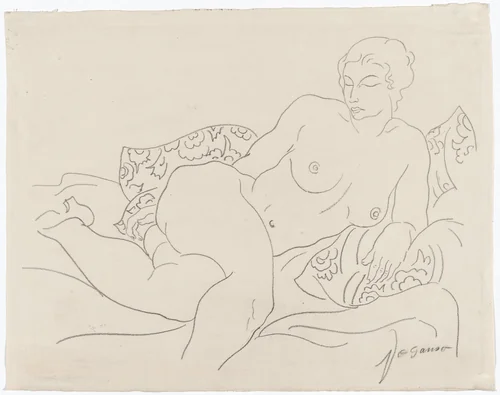 Nude Reclining by Emil Ganso, print, 1927