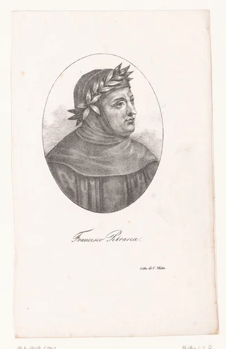 Portret van Francesco Petrarca by anonymous, print, 1817-1837