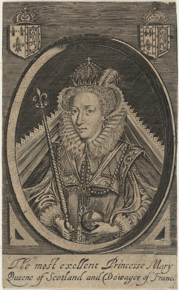 Mary, Queen of Scots by Anonymous Artist; Renold Elstrack, print, 1571-1625