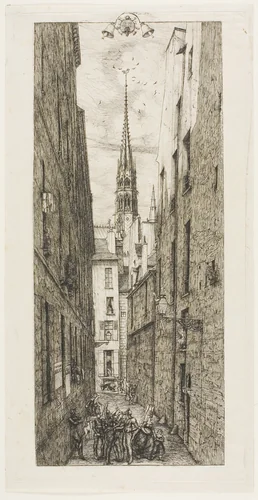 Rue des Chantres, Paris by Charles Meryon, print, 1862
