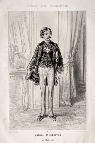 Caporal et Chemisier by Paul Gavarni, print, 1852-1862