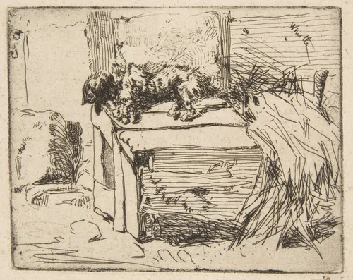 The Dog on the Kennel by James McNeill Whistler, print, 1858