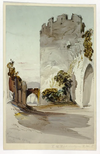 Conway Castle by Thomas Miles Richardson, painting, 1849