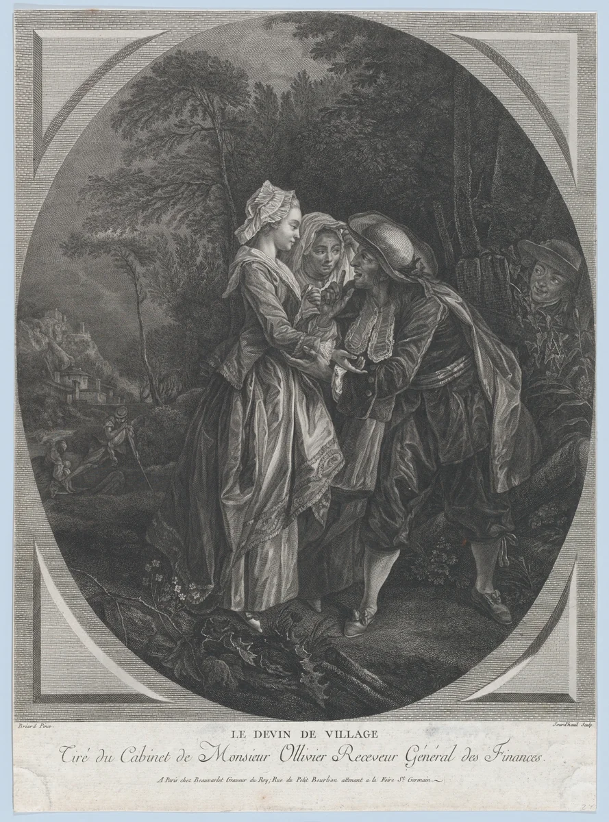 The Village Soothsayer by François Jourd'heuil, print, 1762