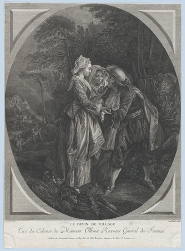 The Village Soothsayer by François Jourd'heuil, print, 1762
