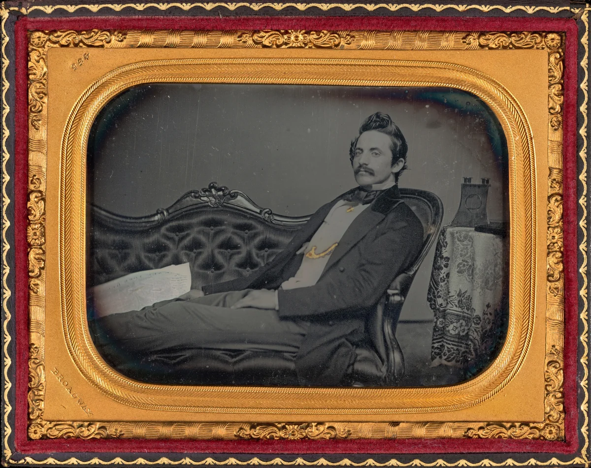 Portrait of a Man by Kapp & Gross, photograph, 1850-1855