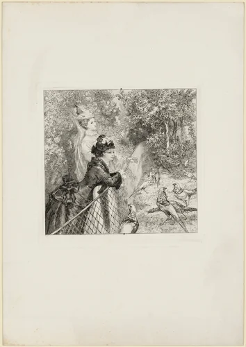 Au Jardin d'Acclimatation (In the Zoological Garden) by Félix Bracquemond, print, 1870-1879