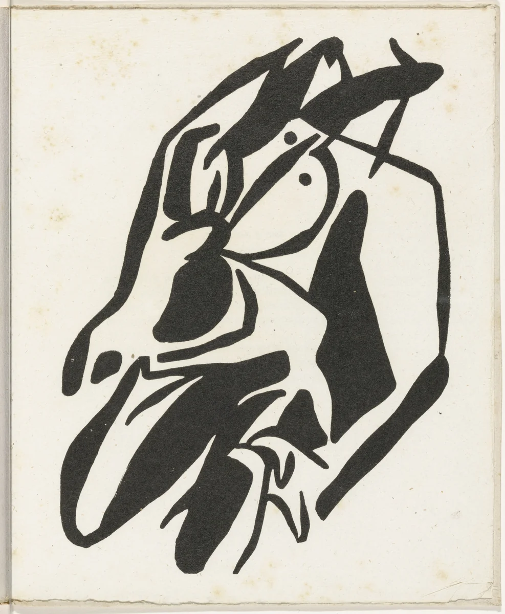 Plate (folio 34) from Cinéma calendrier du coeur abstrait, maisons (Cinema Calendar of the Abstract Heart, Houses) by Jean Arp, illustrated book, 1920
