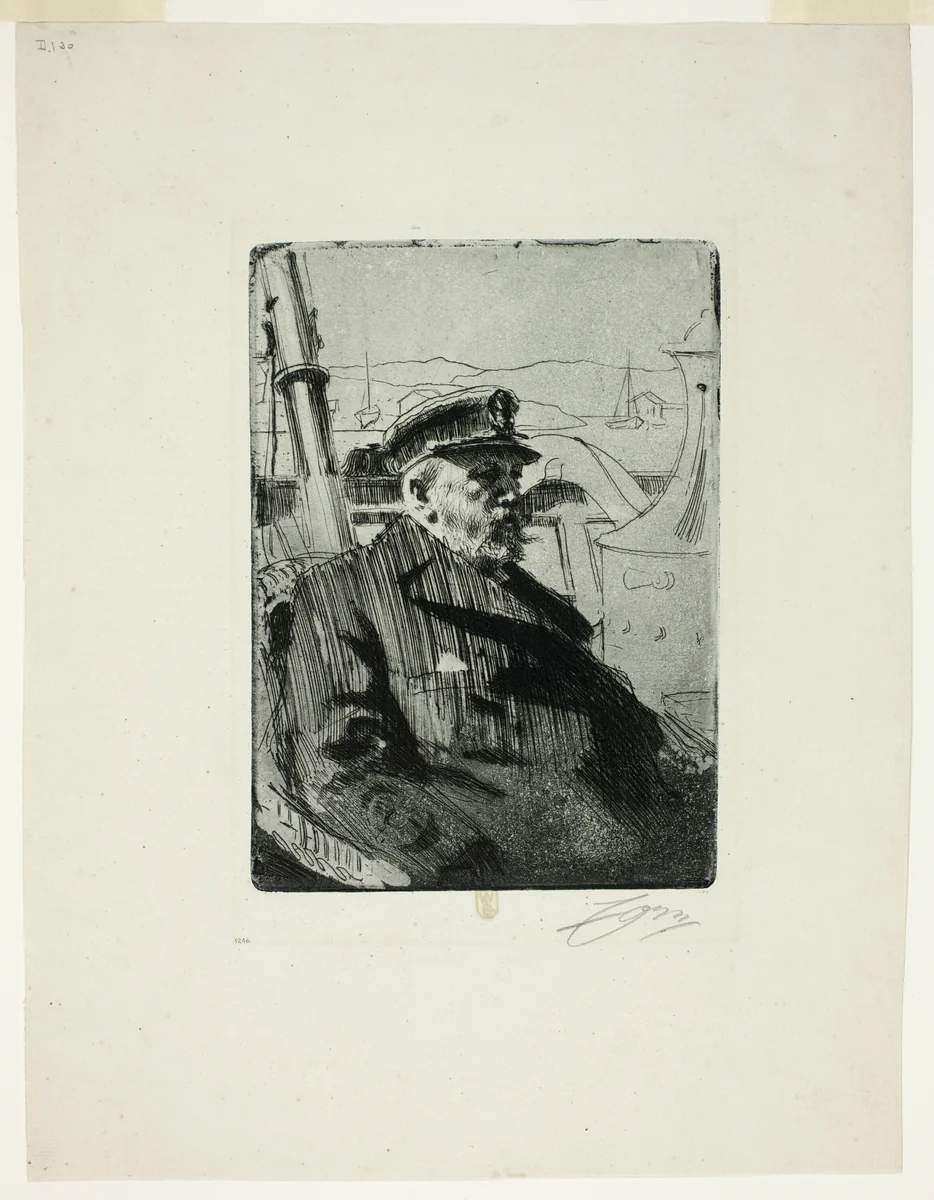 King Oscar II (Second plate) by Anders Zorn, print, 1898