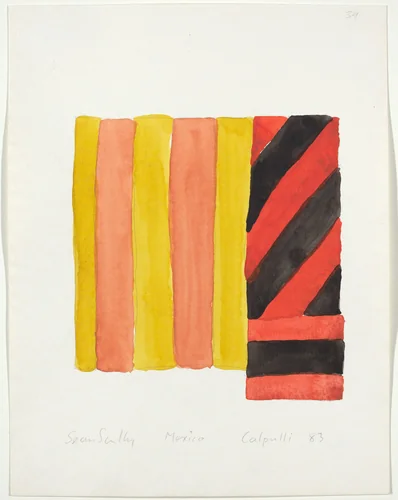 Mexico Calpulli by Sean Scully, drawing, 1983