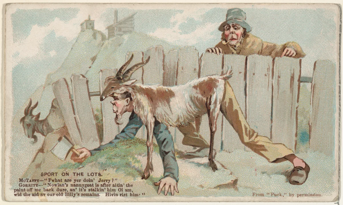 Sport on the Lots, from the Snapshots from "Puck" series (N128) issued by Duke Sons & Co. to promote Honest Long Cut Tobacco by W. Duke, Sons & Co., print, 1888