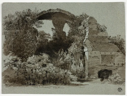 Sale Pretroriane, Villa Adriana by George Hayter, drawing, 1812-1871