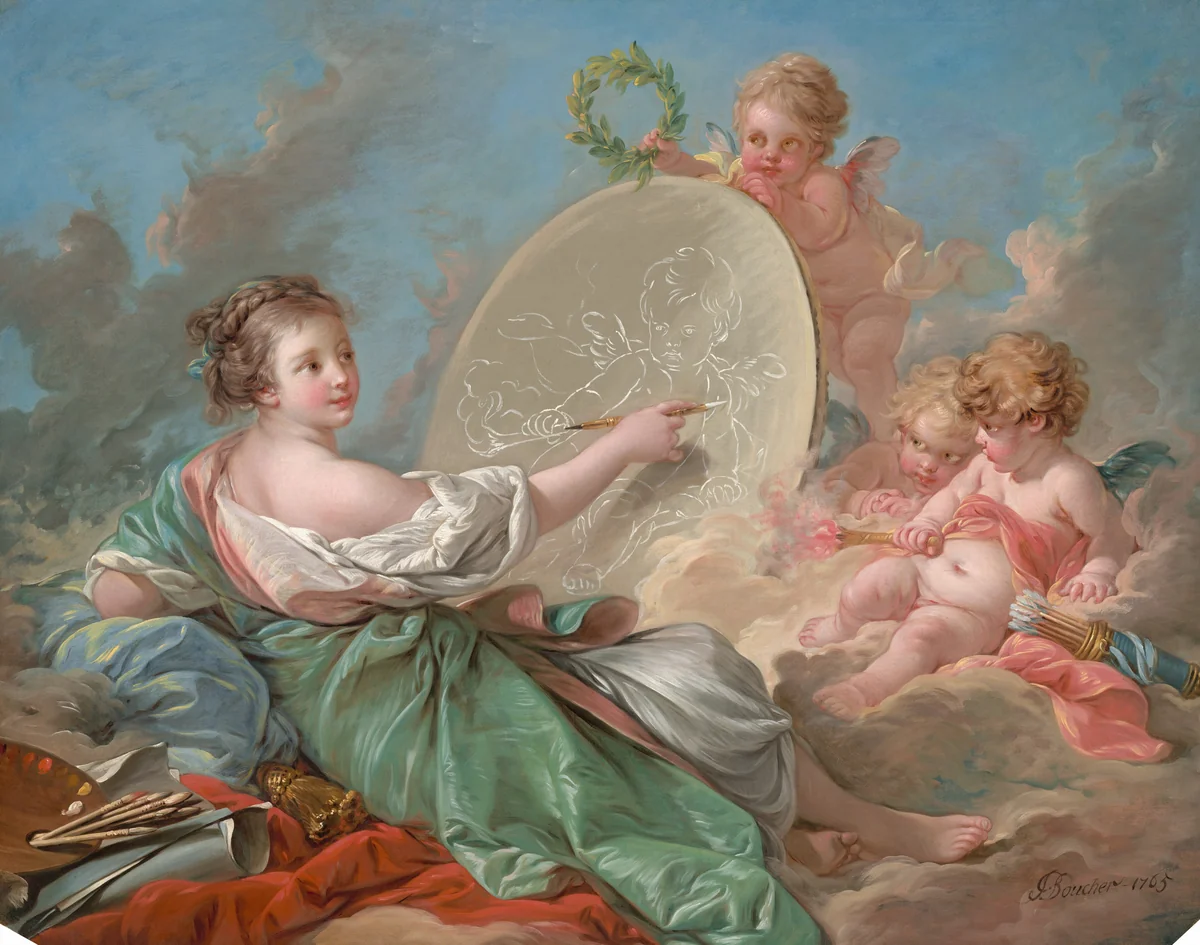 Allegory of Painting by François Boucher, painting, 1765