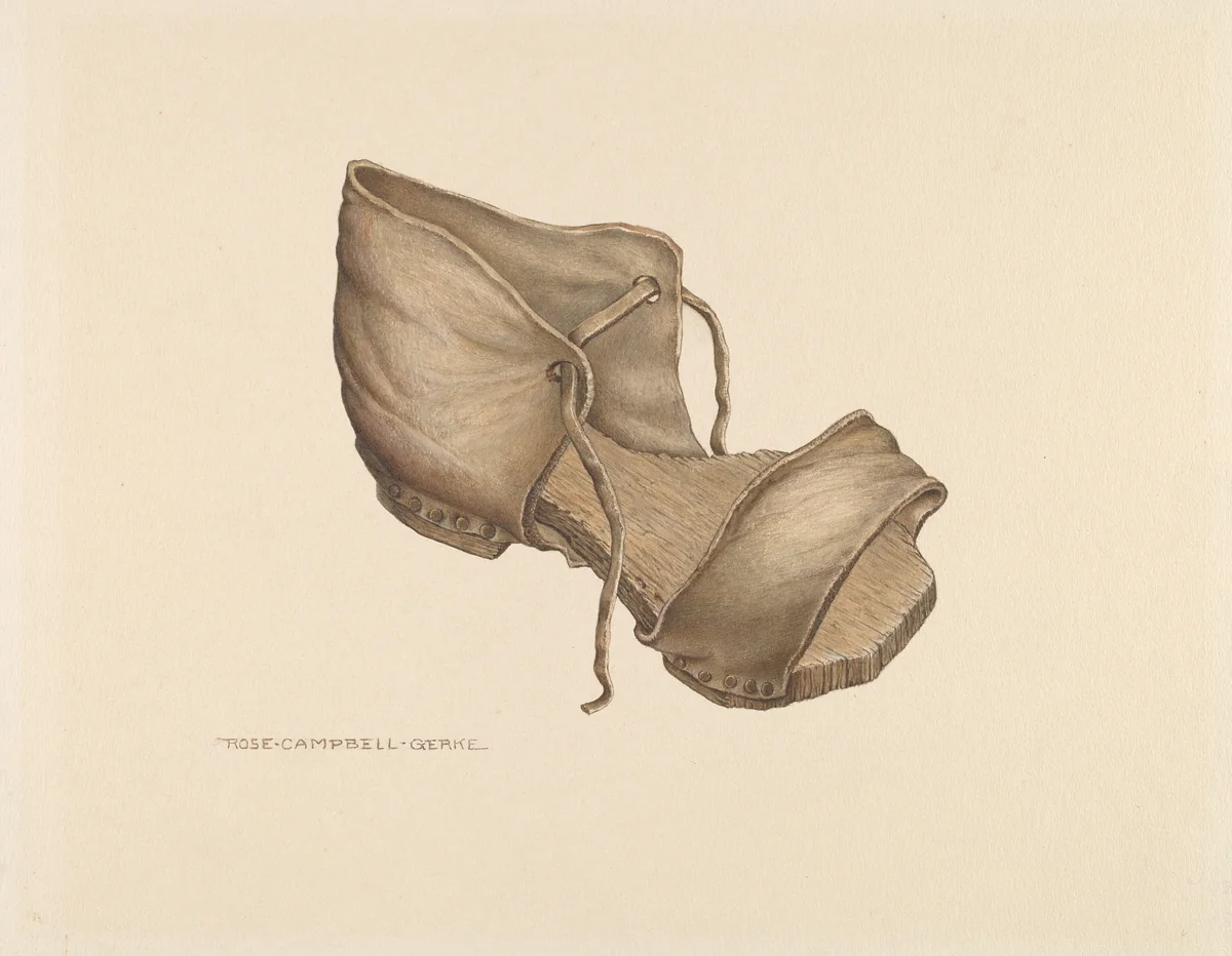 Leather Shoe by Rose Campbell-Gerke, index of american design, 1940
