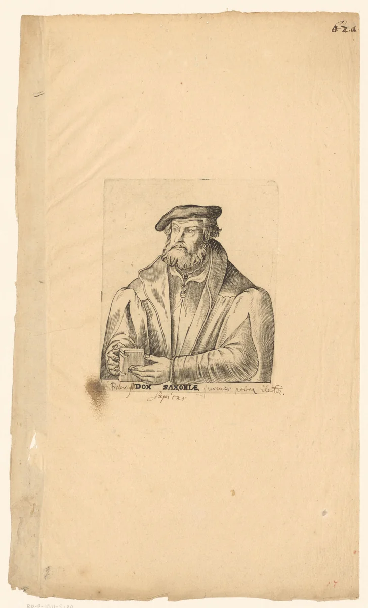 Portret van Friedrich III by anonymous, print, 1563-1642