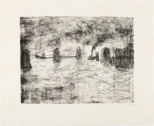 Hamburg, Mild Atmosphere (Hamburg, milde Stimmung) by Emil Nolde, print, 1910