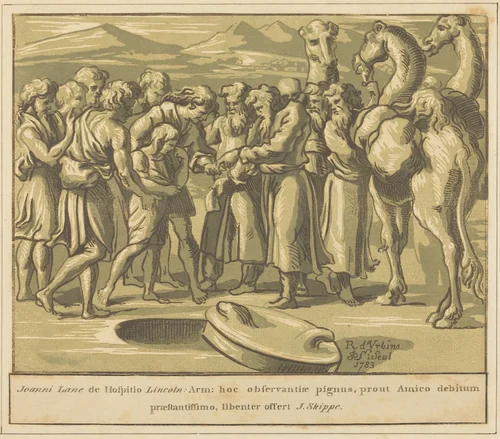 Joseph Sold into Slavery by John Skippe; Raphael, print, 1783