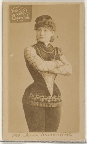 Card 786, Annie Summerfield, from the Actors and Actresses series (N45, Type 2) for Virginia Brights Cigarettes by Allen & Ginter, photograph, 1885-1891