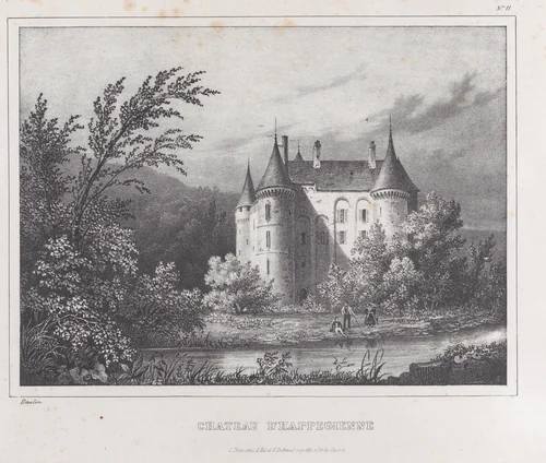 Château d'Happegienne by anonymous, print, 1830-1860