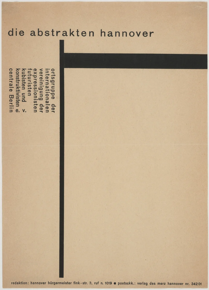 Die Abstrakten Hannover letterhead by Friedrich Vordemberge-Gildewart, design, 1927