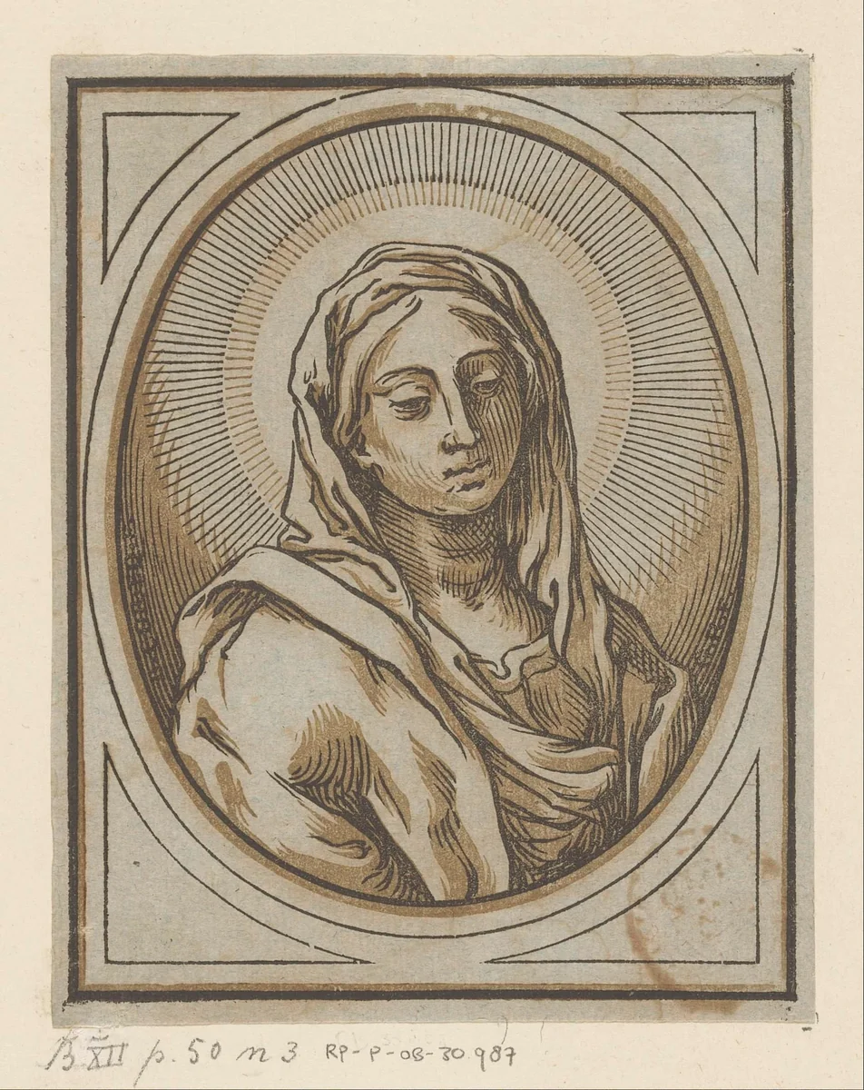 Maria by Bartolommeo Coriolano, print, 1609-1676