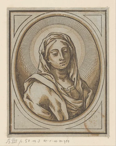 Maria by Bartolommeo Coriolano, print, 1609-1676
