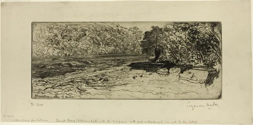 A Likely Place for a Salmon by Francis Seymour-Haden, print, 1864-1874