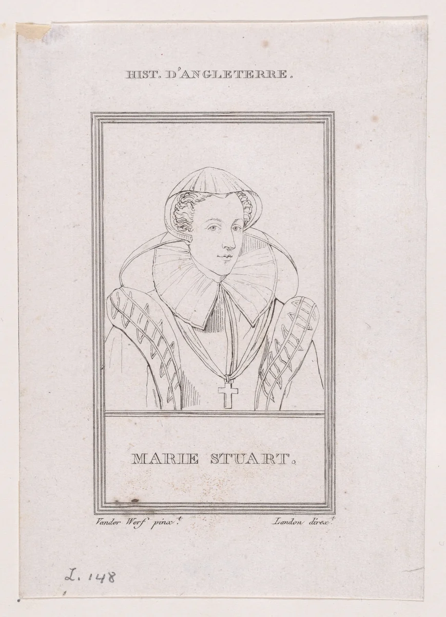 Mary, Queen of Scots (from "Galérie historique des hommes les plus célèbres de tous les siècles et de toutes les nations...") by Charles-Paul Landon, print, 1795-1825