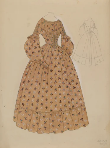 Dress by Julie C. Brush, index of american design, 1937