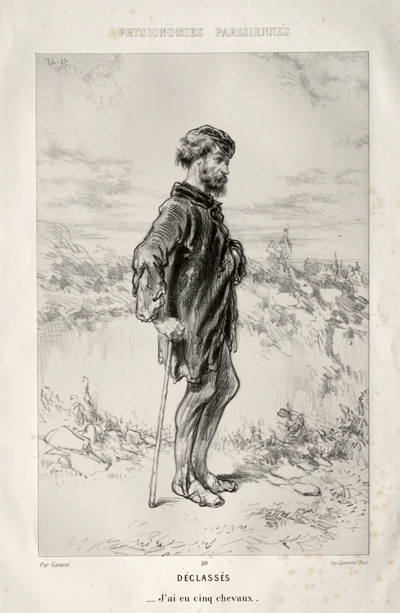 Déclassés by Paul Gavarni, print, 1853-1863