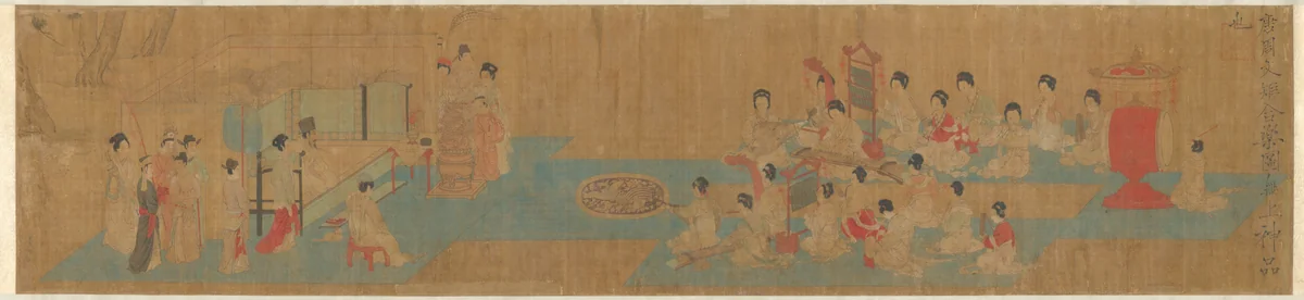 United by Music 合樂圖 by Zhou Wenju (傳周文矩), drawing, 1401-1425