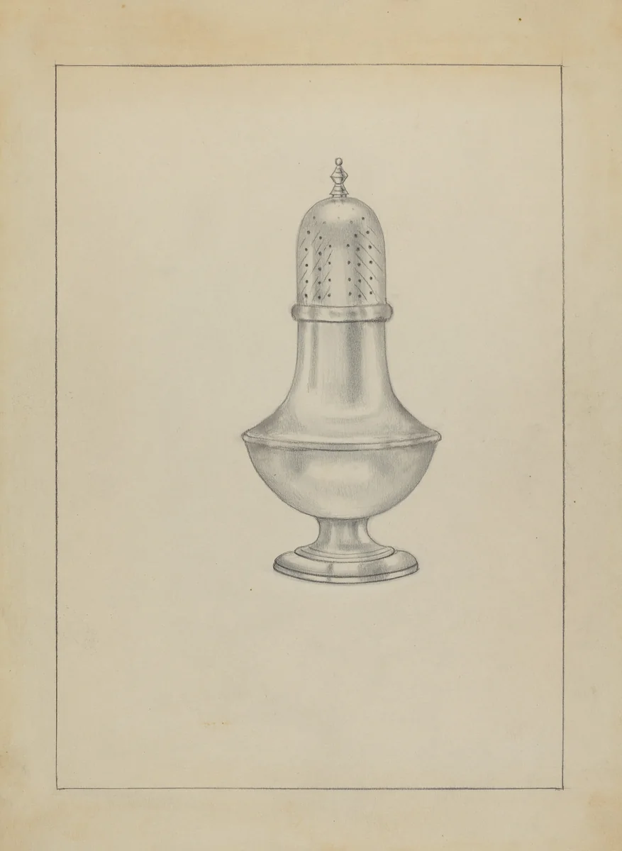 Silver Caster by Herbert Russin, index of american design, 1936