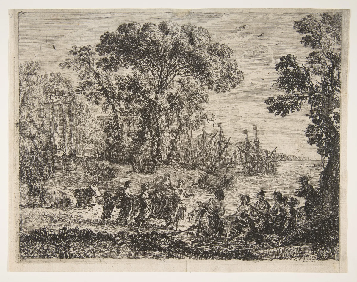 The Rape of Europa by Claude Lorrain, print, 1634